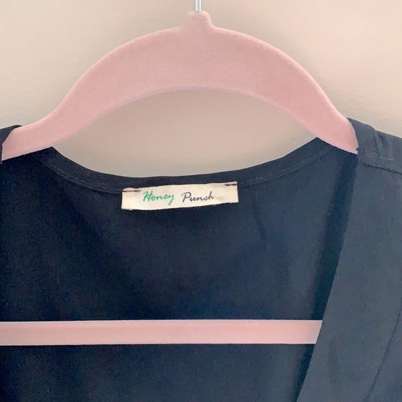 V Neck Wrap Little Black Dress - Picture 5 of 5